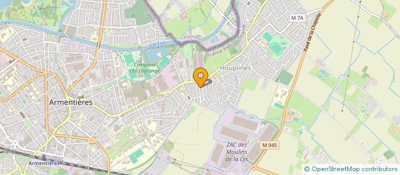 localisation de l'entreprise PON CONSTRUCTION  HOUPLINES