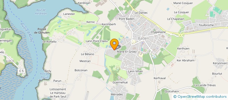 localisation de l'entreprise PONANT  BADEN