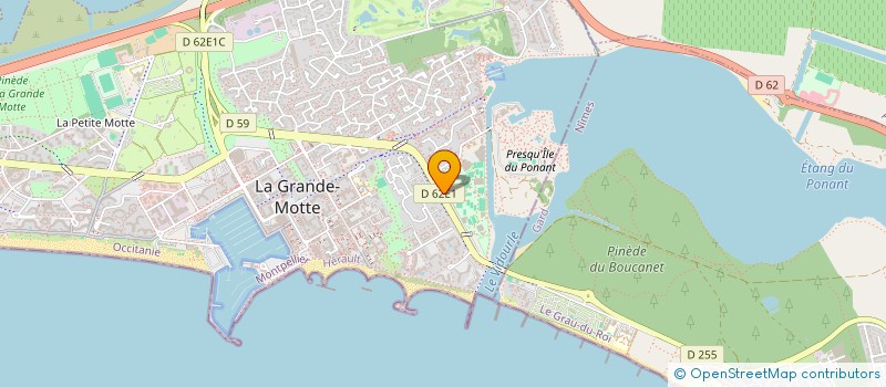 localisation de l'entreprise PONANT AVENTURE à LA GRANDE-MOTTE