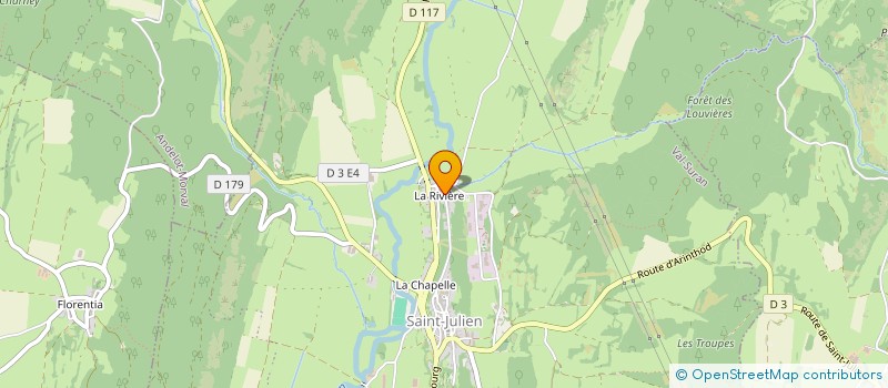 localisation de l'entreprise PONARD TP SERVICES  VAL SURAN