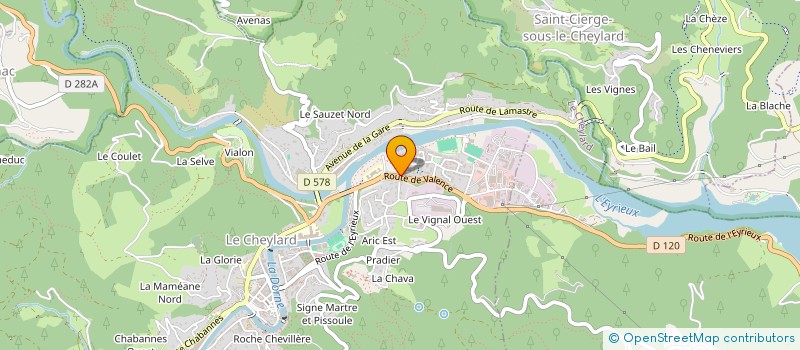 localisation de l'entreprise PONCE LOUIS ET JACQUES  LE CHEYLARD