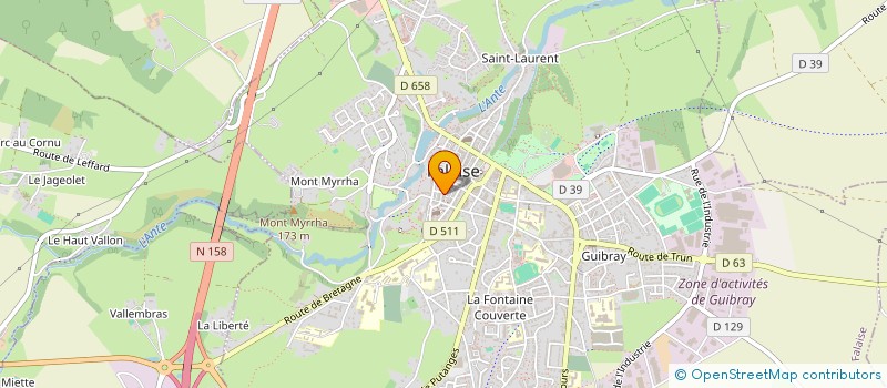 localisation de l'entreprise PONCEAU ET ASSOCIES à FALAISE