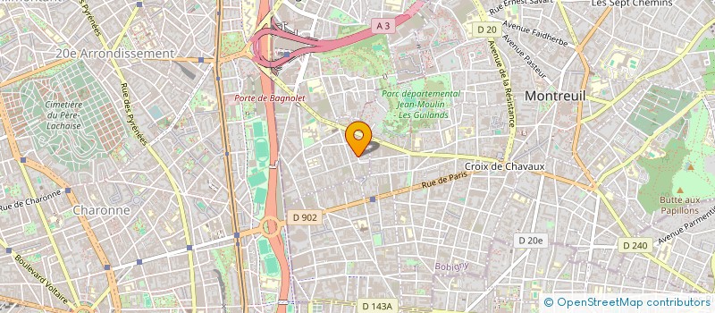 localisation de l'entreprise PONCELET & SAPEDE  BAGNOLET