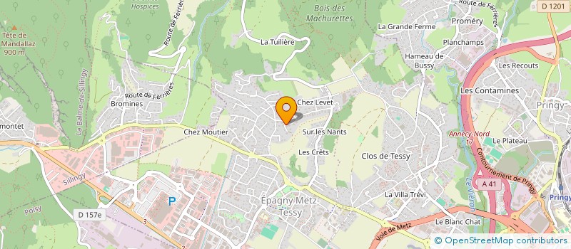 localisation de l'entreprise PONCET-CVC  EPAGNY METZ-TESSY