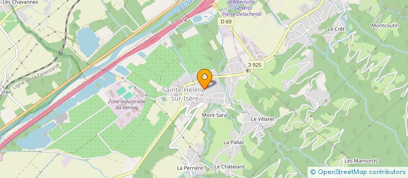 localisation de l'entreprise PONCET HOLDING 73  SAINTE-HELENE-SUR-ISERE