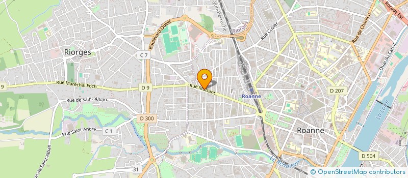 localisation de l'entreprise PONCET MERCIER INDIVISION  ROANNE