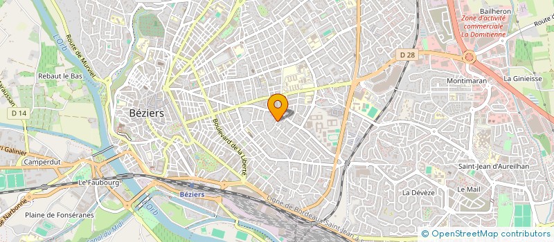 localisation de l'entreprise PONCHART TRANSPORT EXPRESS  BEZIERS