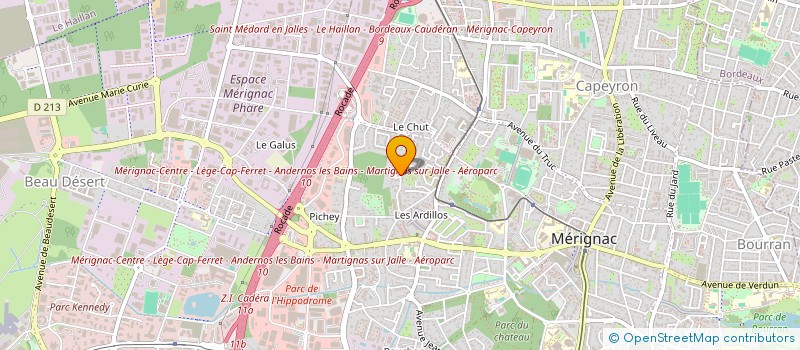 localisation de l'entreprise PONCHO-MANIA à MERIGNAC