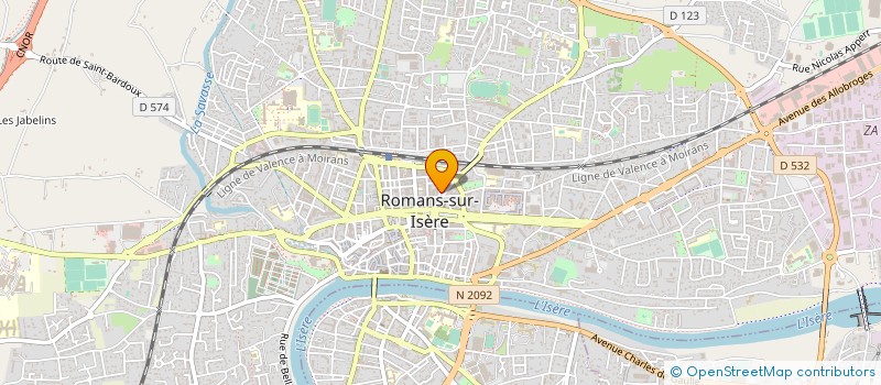 localisation de l'entreprise PONCY FINANCE à ROMANS-SUR-ISERE