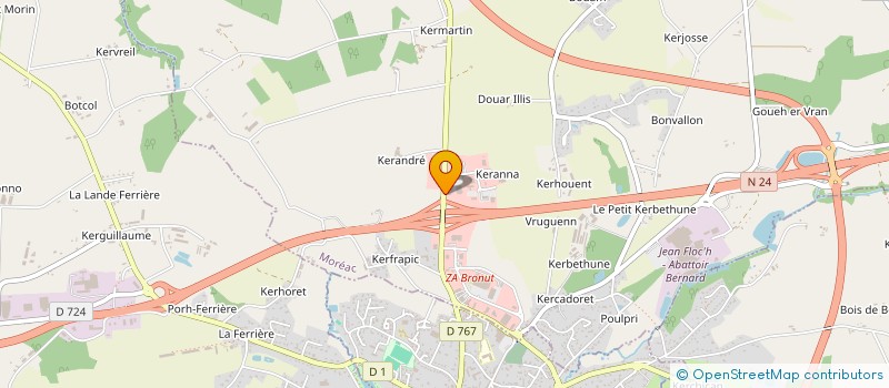 localisation de l'entreprise PONDICARBU  MOREAC