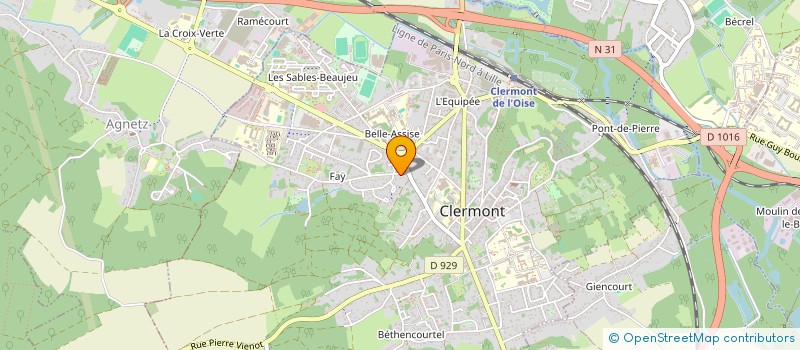 localisation de l'entreprise PONDIF à CLERMONT