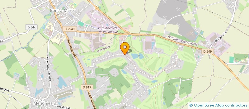 localisation de l'entreprise PONENT à MERIGNIES