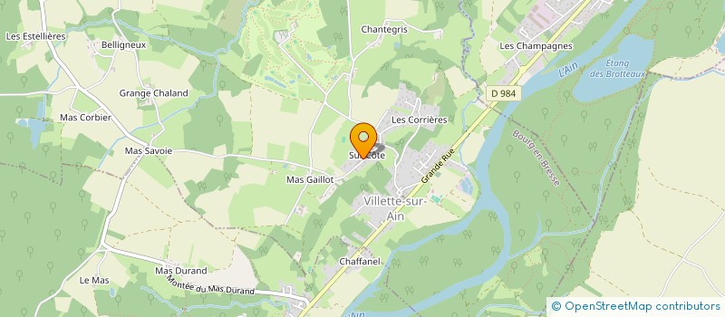 localisation de l'entreprise PONEY BAMB'AIN à VILLETTE-SUR-AIN