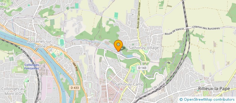 localisation de l'entreprise PONEY CLUB DU VAL DE SAONE à SATHONAY-CAMP