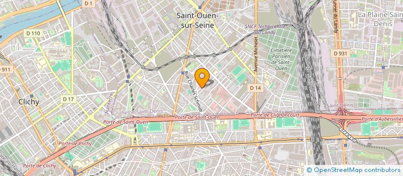 localisation de l'entreprise PONEY PROD à SAINT-OUEN-SUR-SEINE