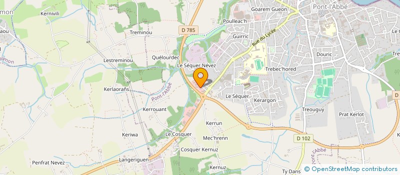 localisation de l'entreprise PONLA à PONT-L'ABBE