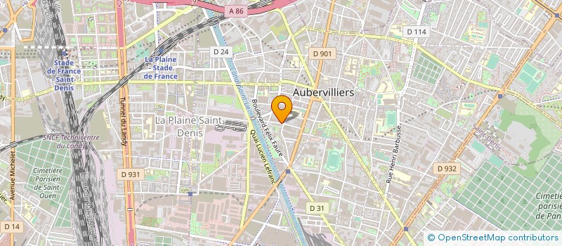localisation de l'entreprise PONNAY à AUBERVILLIERS