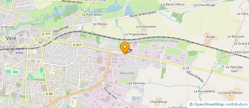 localisation de l'entreprise PONOS  VITRE