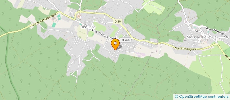 localisation de l'entreprise PONS TERRASSEMENTS à BAUDINARD-SUR-VERDON