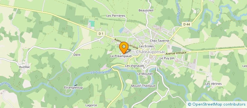 localisation de l'entreprise PONSAISE à CHATEAUPONSAC