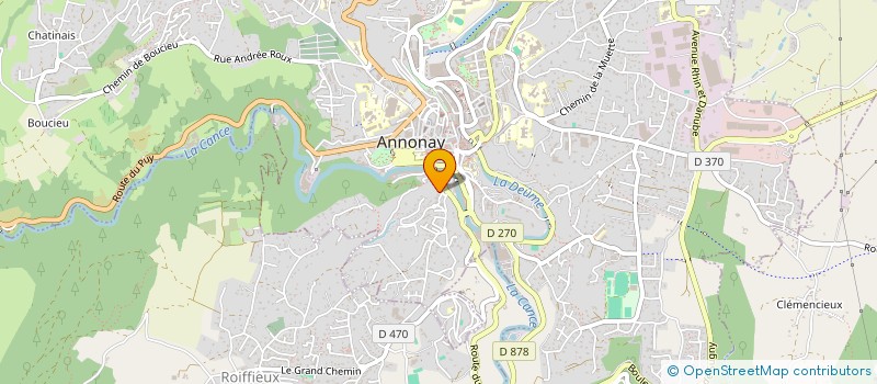localisation de l'entreprise PONSONNET à ANNONAY