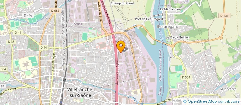 localisation de l'entreprise PONSSON AUTOMOBILES à VILLEFRANCHE-SUR-SAONE