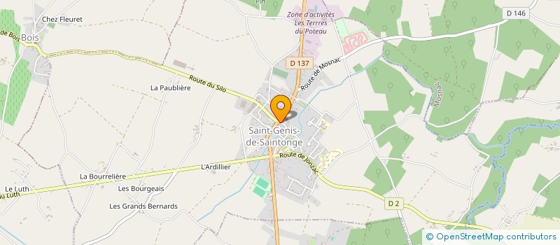 localisation de l'entreprise PONT BAGUETTE  SAINT-GENIS-DE-SAINTONGE