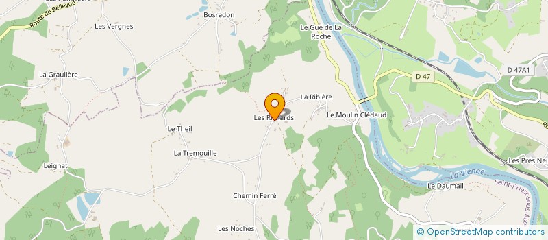 localisation de l'entreprise PONT DE LA GABIE à SAINT-PRIEST-SOUS-AIXE