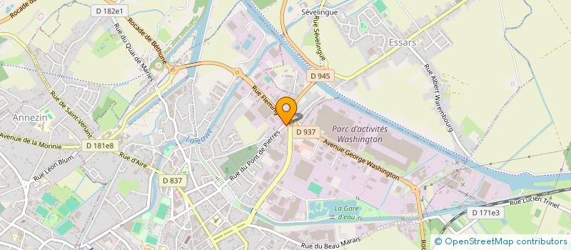 localisation de l'entreprise PONT DE PIERRE à BETHUNE