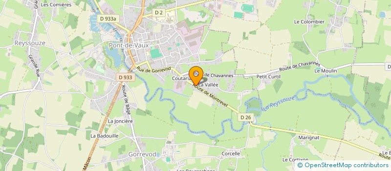 localisation de l'entreprise PONT DE VAUX QUINCAILLERIE  PONT-DE-VAUX