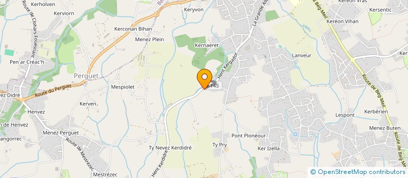 localisation de l'entreprise PONT DOUAR  FOUESNANT