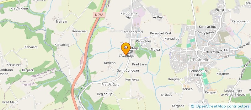 localisation de l'entreprise PONT ILLIS  PLOMELIN