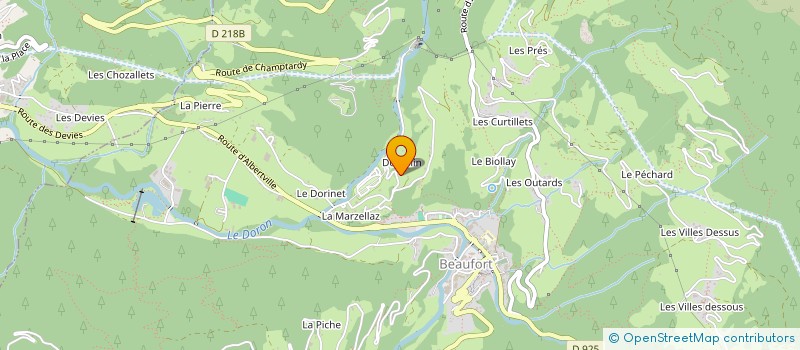 localisation de l'entreprise PONT MORENS  BEAUFORT