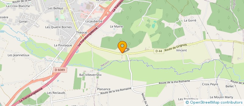 localisation de l'entreprise PONT PEYRAT à NEUVIC