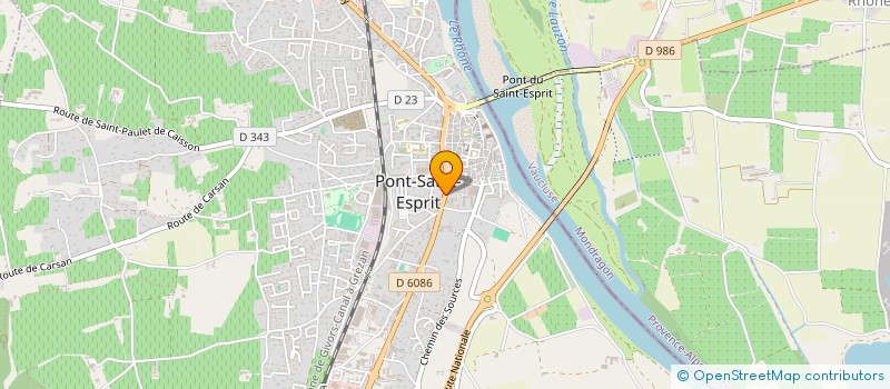 localisation de l'entreprise PONT PNEUS SERVICES à PONT-SAINT-ESPRIT