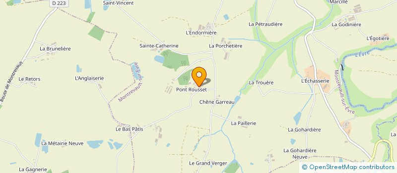 localisation de l'entreprise PONT ROUSSET à MONTREVAULT-SUR-EVRE