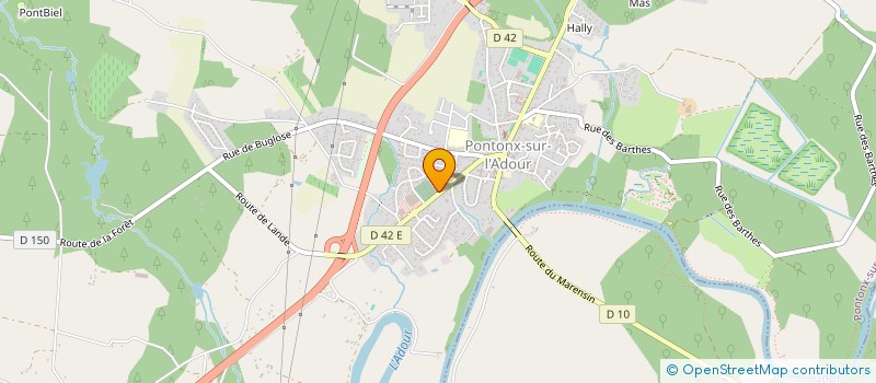 localisation de l'entreprise PONTADOUR  PONTONX-SUR-L'ADOUR