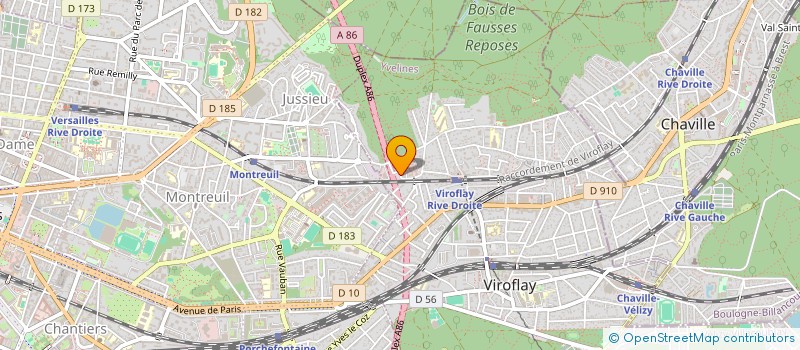 localisation de l'entreprise PONTARLIER ELECTRONIQUE SA à VIROFLAY