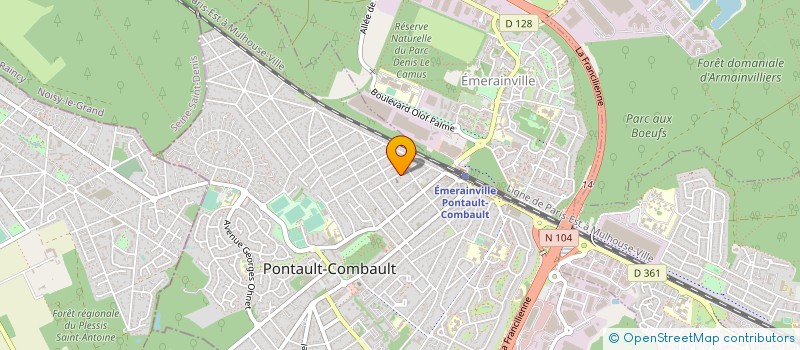 localisation de l'entreprise PONTAULT FUEL à PONTAULT-COMBAULT
