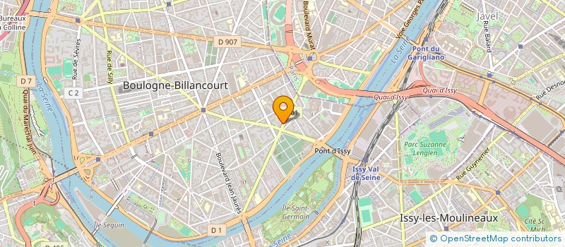 localisation de l'entreprise PONTBRIAND FINANCE à BOULOGNE-BILLANCOURT