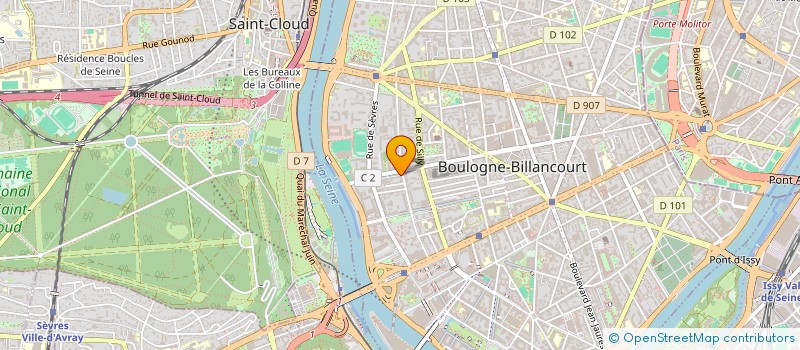 localisation de l'entreprise PONTE INTER HOMINES à BOULOGNE-BILLANCOURT