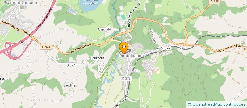 localisation de l'entreprise PONTGIBAUD SIOULE ET VOLCANS ANIMATIONS  PONTGIBAUD