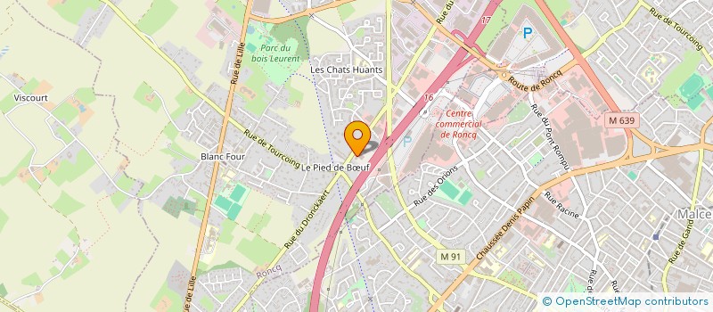 localisation de l'entreprise PONTHIEUX AUTOMOBILES ROUBAIX  RONCQ