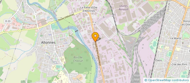 localisation de l'entreprise PONTHOU UTILITAIRES  LE MANS