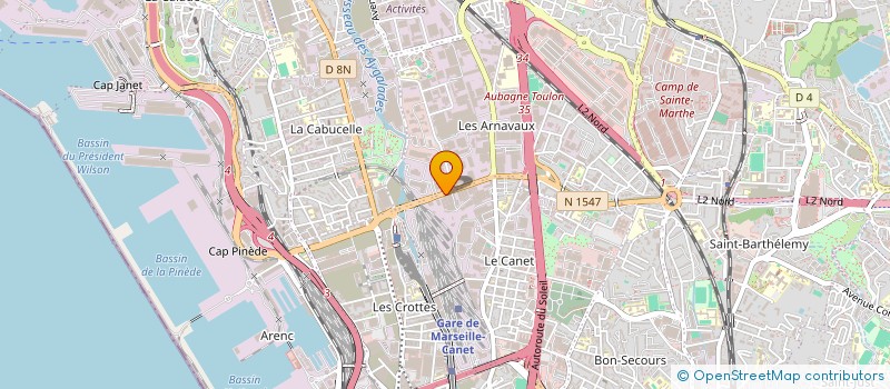 localisation de l'entreprise PONTIER REVETEMENT SOL PLASTIQ à MARSEILLE