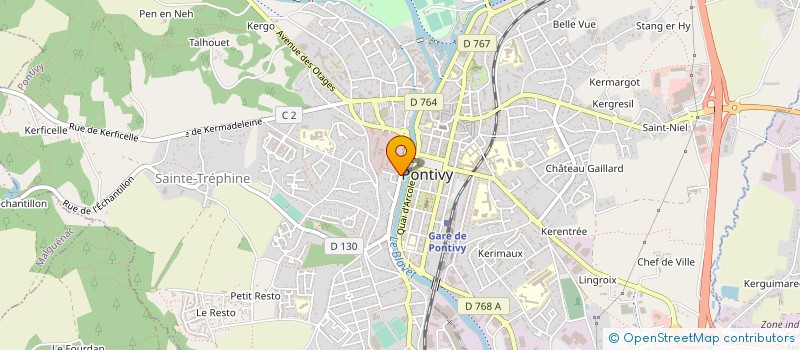 localisation de l'entreprise PONTIVY FOOT FEMININ  PONTIVY