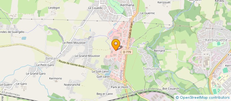 localisation de l'entreprise PONTIVY MAG  PLESCOP