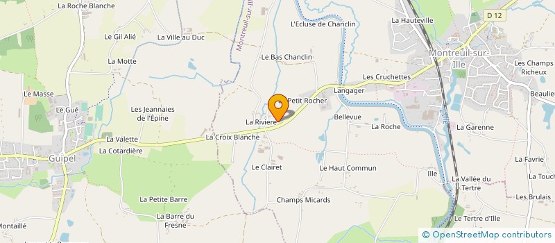 localisation de l'entreprise PONTRUCHER TRAVAUX PUBLICS à MONTREUIL-SUR-ILLE