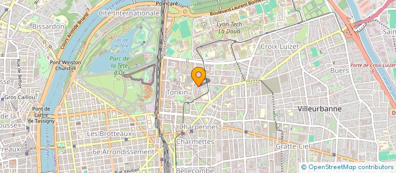 localisation de l'entreprise PONTS ET PARTAGES  VILLEURBANNE