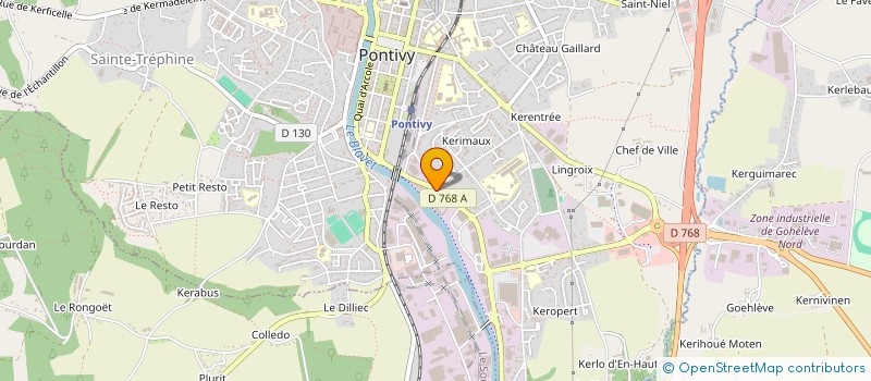 localisation de l'entreprise PONTY à PONTIVY